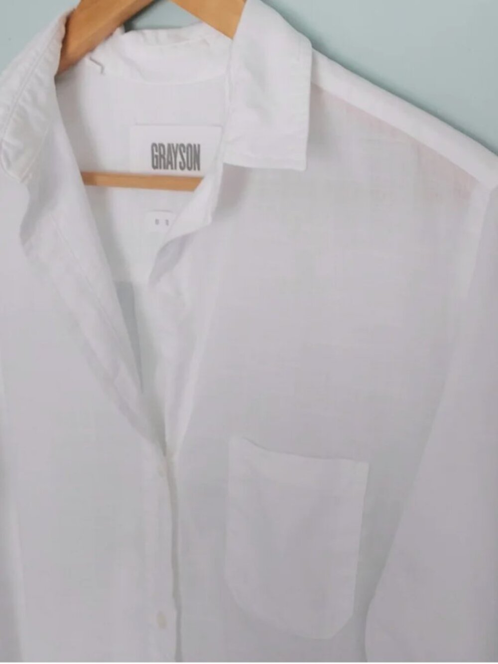 Grayson The Hero White Button Down Shirt Blouse Size 2 - Picture 3 of 9